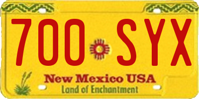 NM license plate 700SYX