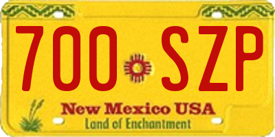 NM license plate 700SZP