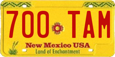 NM license plate 700TAM