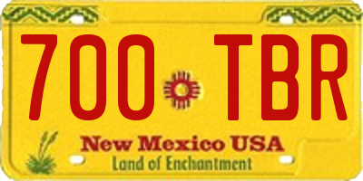 NM license plate 700TBR