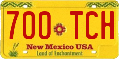 NM license plate 700TCH