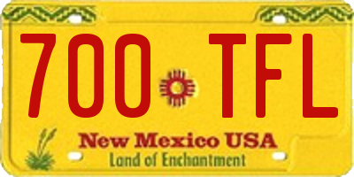 NM license plate 700TFL