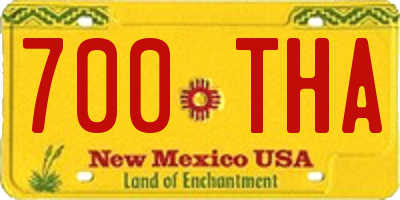 NM license plate 700THA