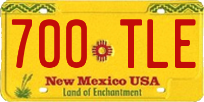 NM license plate 700TLE