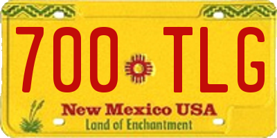 NM license plate 700TLG