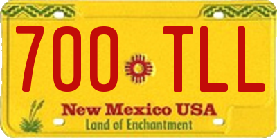 NM license plate 700TLL