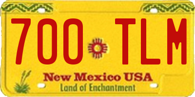 NM license plate 700TLM