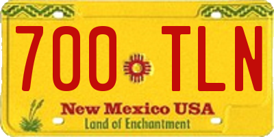 NM license plate 700TLN