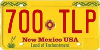 NM license plate 700TLP
