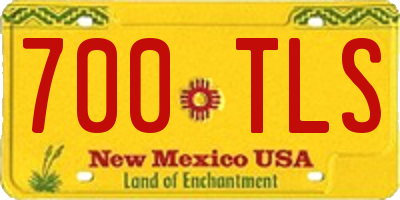 NM license plate 700TLS
