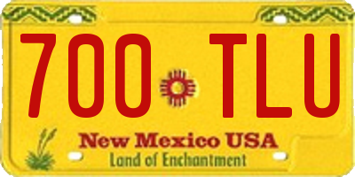 NM license plate 700TLU
