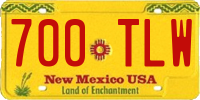 NM license plate 700TLW