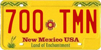 NM license plate 700TMN