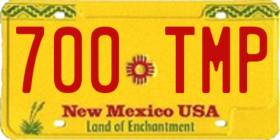 NM license plate 700TMP