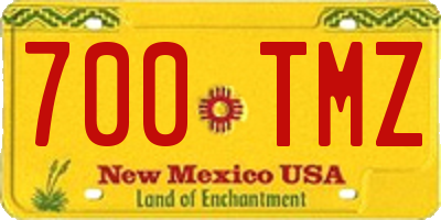 NM license plate 700TMZ