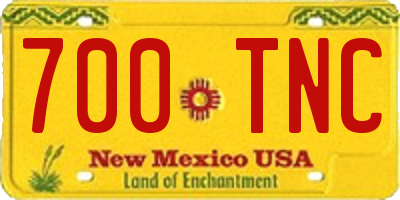 NM license plate 700TNC