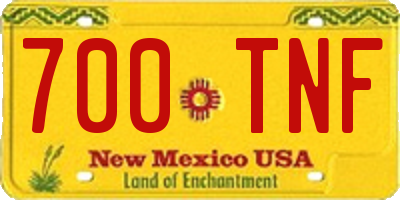 NM license plate 700TNF