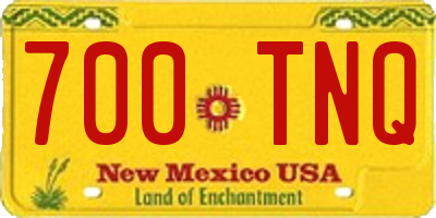 NM license plate 700TNQ