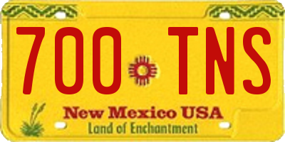 NM license plate 700TNS