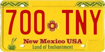 NM license plate 700TNY