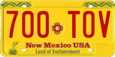 NM license plate 700TOV
