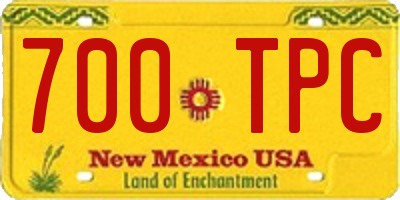 NM license plate 700TPC