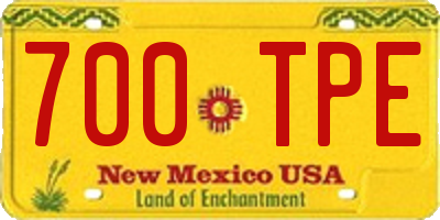 NM license plate 700TPE