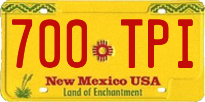 NM license plate 700TPI
