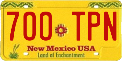 NM license plate 700TPN