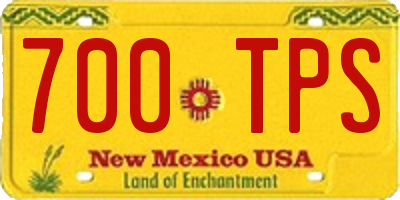 NM license plate 700TPS