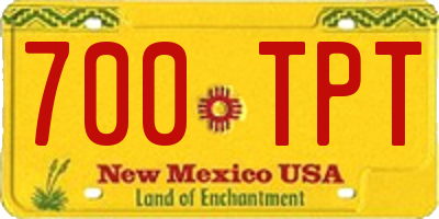 NM license plate 700TPT