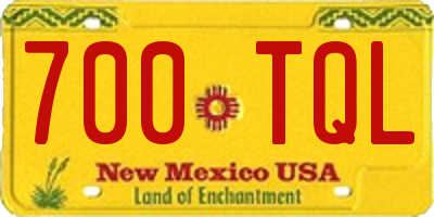 NM license plate 700TQL