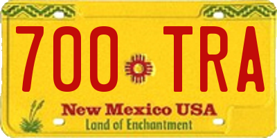 NM license plate 700TRA