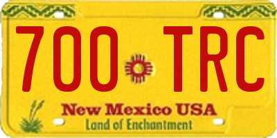 NM license plate 700TRC