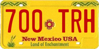 NM license plate 700TRH