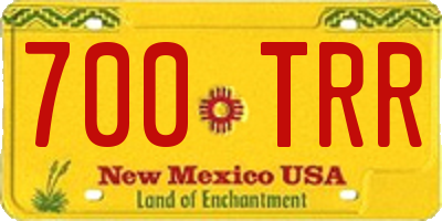 NM license plate 700TRR