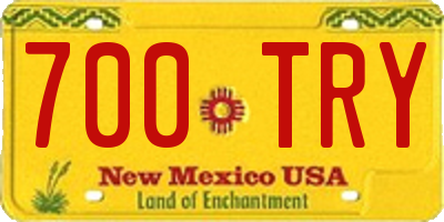 NM license plate 700TRY