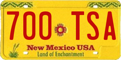 NM license plate 700TSA