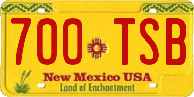 NM license plate 700TSB
