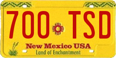 NM license plate 700TSD