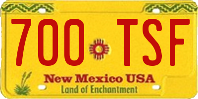 NM license plate 700TSF