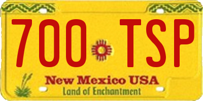 NM license plate 700TSP