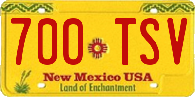 NM license plate 700TSV