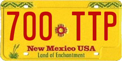 NM license plate 700TTP