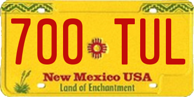 NM license plate 700TUL
