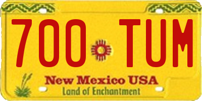 NM license plate 700TUM