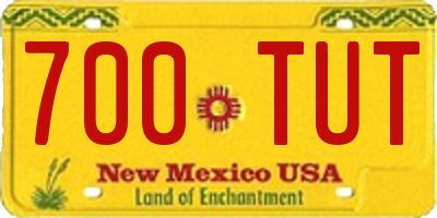 NM license plate 700TUT