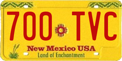 NM license plate 700TVC