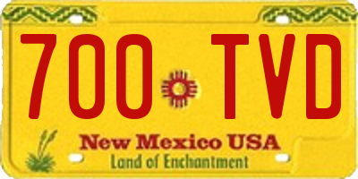 NM license plate 700TVD