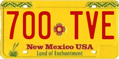 NM license plate 700TVE
